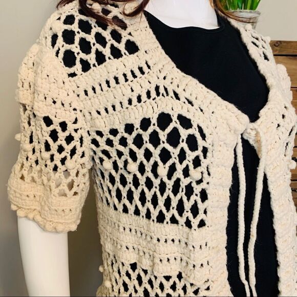 Vintage Hand Knitted Sweater Vest Size M/L - Picture 4 of 10